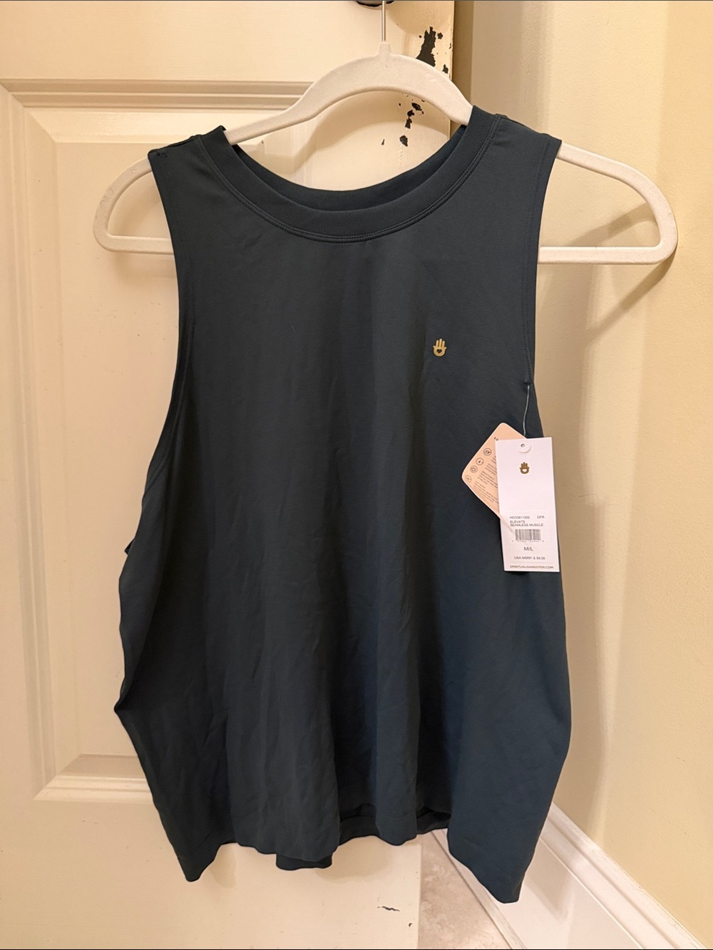 Spiritual Gangster Dark Teal Sleeveless Women's Tank Top